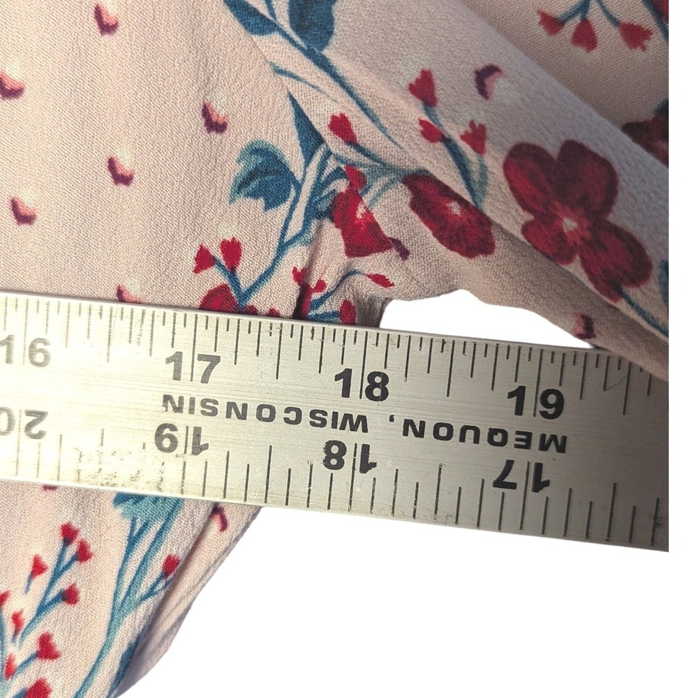 M Old Navy Maternity Floral Long Sleeve  Shell Pink Baby Soft Boho Countrycore - Picture 7 of 8